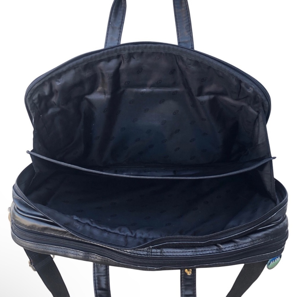 American Tourister Black Leather Laptop Bag - Picture 11 of 11